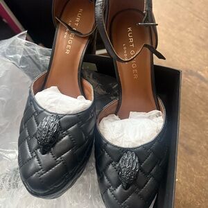 Kurt Geiger Black Quilted Heels